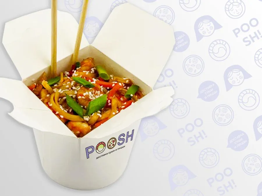 WOK с лососем