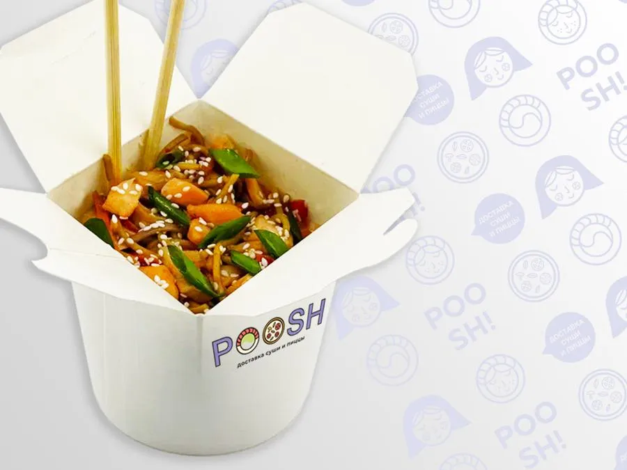 WOK с лососем